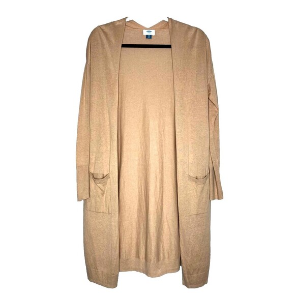 OLD NAVY Long Duster Cardigan Women XS Open Front Long Sleeve Pockets - Picture 4 of 5